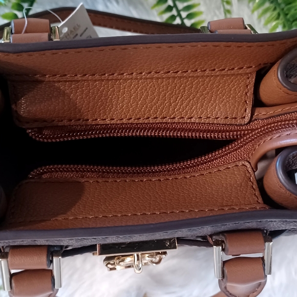 FIRM...NWT Authentic MICHAEL KORS HAMILTON XS SATCHEL CROSSBODY BROWN PRICE FIRM - Picture 2 of 9